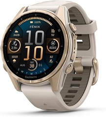 Умные часы Garmin Fenix 8 43 мм AMOLED Sapphire Titanium Золотой | Soft Gold (010-02903-11 | 010-02903-18)