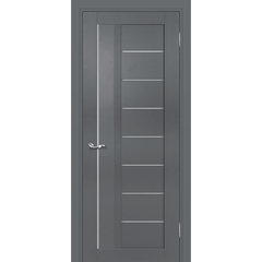Купить Межкомнатная дверь экошпон Profilo Porte PSC-17 графит остеклённая