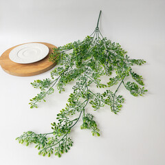 Ампельное растение, искусственная зелень свисающая зеленая, 75 см, набор 2 шт.