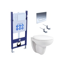 Комплект SET AQUATEK КАИР-14-016 Унитаз Aquatek КАИР AQ1170-00 с крышкой soft-close + инсталляция Standard INS-0000014 + клавиша KDI-0000013 + комплект крепления