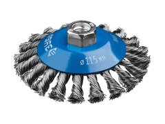 ЗУБР 115 мм, стальная проволока 0.5 мм, коническая щетка-крацовка для УШМ, Профессионал (35269-115)