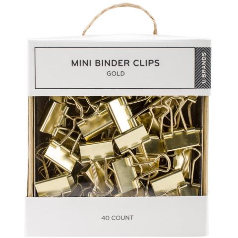 Зажимы U Brands Mini Gold Binder Clips, Золото, 1 шт