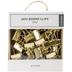 Зажимы U Brands Mini Gold Binder Clips, Золото, 1 шт