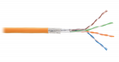 Кабель NIKOLAN SF/UTP 4pair, Cat5e, Solid, In, LSZH (9300C-OR) (305м.)