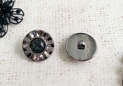 Пуговицы костюмные под металл, d 2,5 см, никель с чёрным
