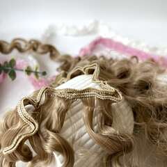 Волосы для кукол, трессы кудри-локоны-спиральки, темно русый пепельный, длина 15 см*1 метр.
