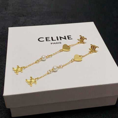 30344-Серьги длинные с подвесками  Celine