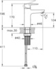 Vitra A43009EXP Flow Soft Смеситель для раковины,большой,хром