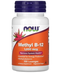 Now foods, Methyl B-12, метилкобаламин, 1000 мкг, 100 таблеток для рассасывания