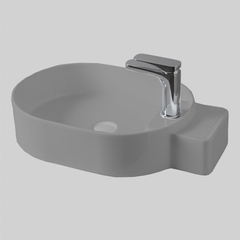ArtCeram CAL001 34 00 Акция ArtCeram CARTESIO Раковина настольная 58х36 см, 1 отверстие, цвет серый глянцевый (СНЯТО С ПР-ВА) фото