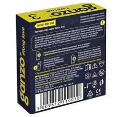 Презервативы с анестетиком Ganzo Long Love, Black Edition 3 шт.
