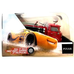 Дисней Тачки Красная Пожарная машина 11 см Pull'N'Race
