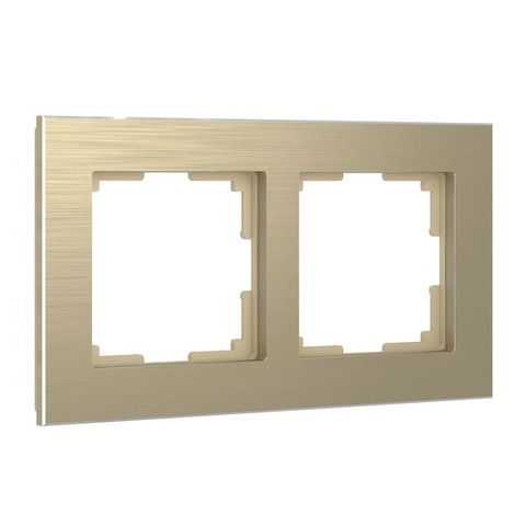 Рамка на 2 поста. Цвет Алюминий шампань. Werkel(Веркель). Aluminium. a052313 / W0021711