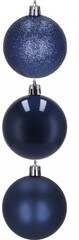 Новогоднее украшение Набор Шары 3шт 8см темно-синий 011915NB