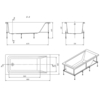 Roca Easy 248618000 Акриловая ванна без гидромассажа 180x80