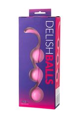 Розовые тройные вагинальные шарики из силикона DELISH BALLS - 