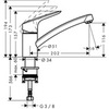 Смеситель для кухни с V-образным изливом Hansgrohe Logis 71837000