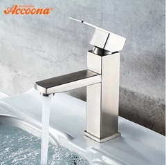 Cмеситель для раковины из нержавеющей стали квадрат Accoona A96201