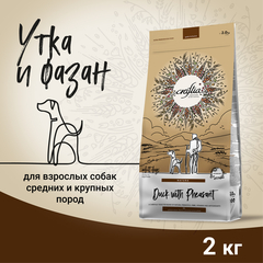 CRAFTIA HARMONA сухой корм для взрослых собак средних и крупных пород из утки с фазаном 2 кг
