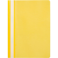 Скоросшиватель пластиковый Attache Economy A4 до 100 листов желтый (толщина обложки 0.11 мм, 10 штук в упаковке)
