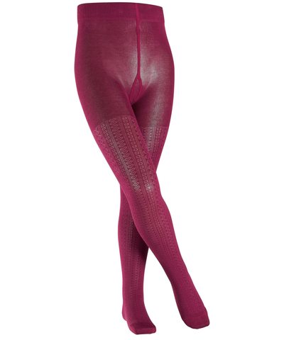 Бордовые колготки ажурные Falke