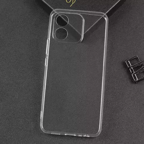 Силиконовый чехол TPU Clear case с защитой камеры для Honor X5 (Прозрачный)