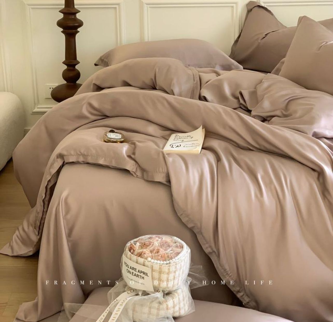 ZEPHYR HOME КПБ на двуспалку Тенсель темный беж