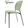 Стул пластиковый Hug Go Green, зеленый шалфей