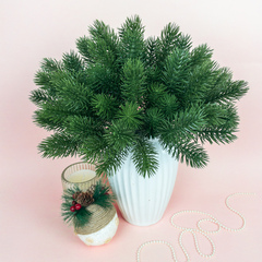 №2 Еловая ветка, декор зимний, рождественский, 15 лапок, букет 30 см, набор 5 букетов.