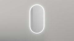 Salini 27MA.02.450.900 Зеркало для ванной ARMONIA овальное двойной LED подсветкой  Зеркало, клемма WAGO, фоновая  и фронтальная подсветка 3в1 3000-6000К  блок питания, сенсорный включатель, комплект крепления,   регулируемые навесы фото