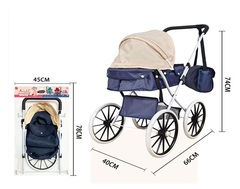 Коляска лежачая с бол колесами и сумкой, 66*74