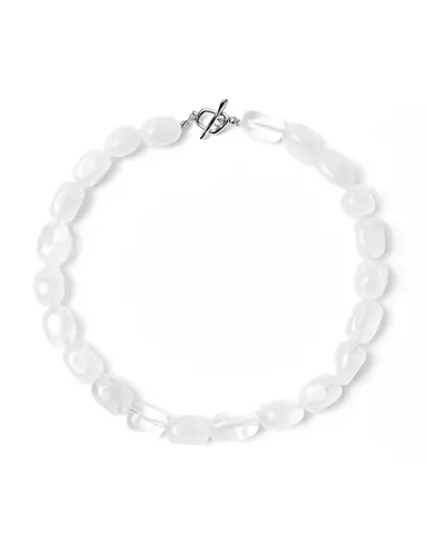 Колье из белого кварца