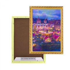 
          Алмазная мозаика Alingar, на подрамнике, с полным заполнением, (глянц), 20х30 см, 20 цветов, "Новогодняя ярмарка"