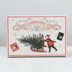 Коробка сборная одиночная Прямоугольник, «Ретро», 30*20*9 см, 1 шт.