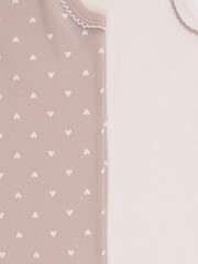 набор майка  для девочки  К 1181-2уп/айвори,нюдовый беж,сердечки