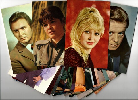 Подборка открыток с артистами СССР - 70, 80-е годы - 25 штук — чистые, без повторов