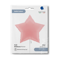 Г 36''/91 см, Звезда, Матовый, Pink (Розовый), 1 шт.