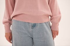 Женский Свитер из итальянского полумериноса Размер М-L Розовый