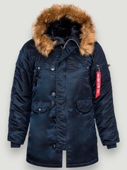 Куртка Аляска Женская - Alpha N-3B W Parka (синий/оранж - r.blue/orange)