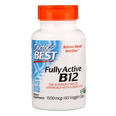Doctor's Best, Best, Активный витамин B12, 1500 мкг, 60 растительных капсул