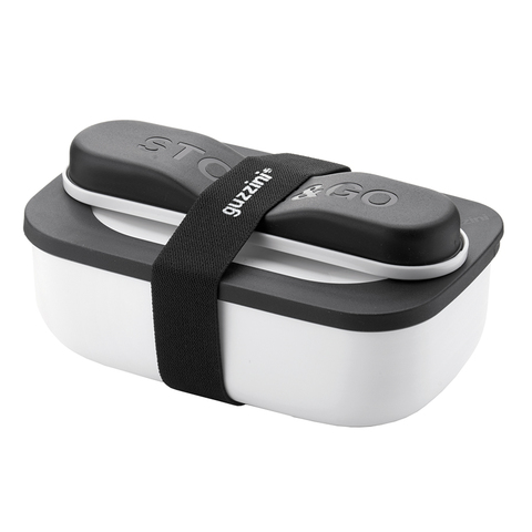 Набор изланч-бокса и приборов Store & Go белый Guzzini