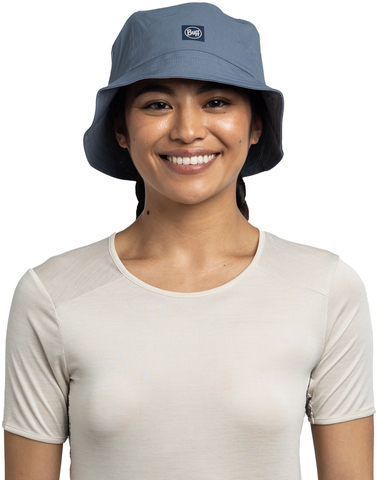 Картинка панама Buff Adventure Bucket Solid Stone Blue - 2