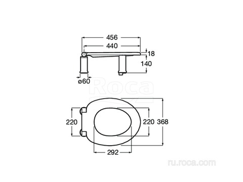 Roca Access comfort сиденье для унитаза повышенное 801B60001