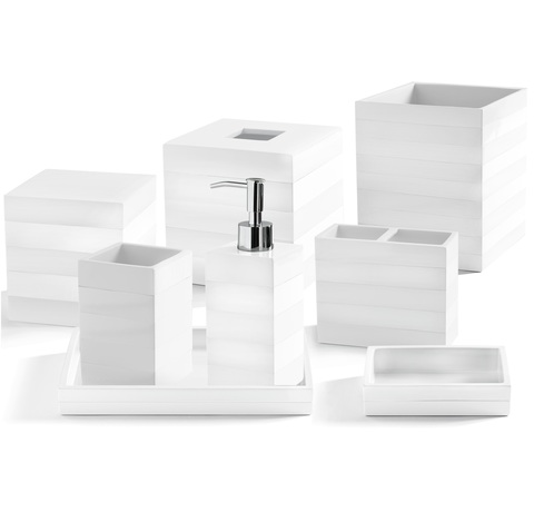 Стакан для зубных щеток Kassatex Cabana White