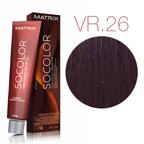 Matrix SoColor High Impact Brunette VR.26 (Перламутрово-красный) - Стойкая крем-краска для волос