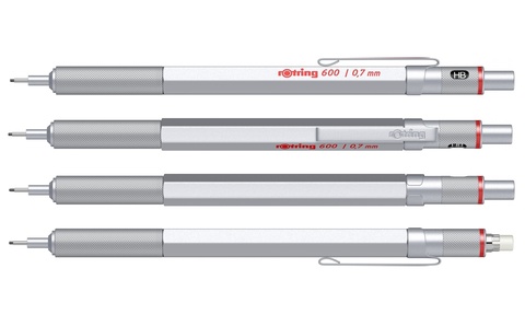 Карандаш механический Rotring 600 Matte Silver, 0,7 mm (1904444)