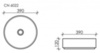 Умывальник чаша накладная круглая Element 390*390*120мм Ceramica Nova CN6022
