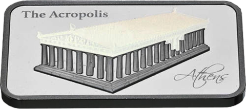 2 доллара. Афинский Акрополь. Соломоновы о-ва. 2016 год. PROOF