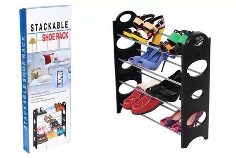 Органайзер для Обуви 4 Полки Stackable Shoe Rack