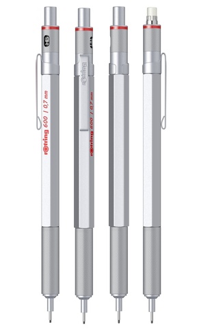 Карандаш механический Rotring 600 Matte Silver, 0,7 mm (1904444)